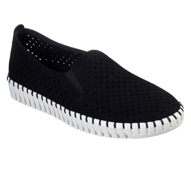 Skechers Sepulveda Blvd - A La Mode - Womens Flats Shoes Black/White [AU-PL1819]